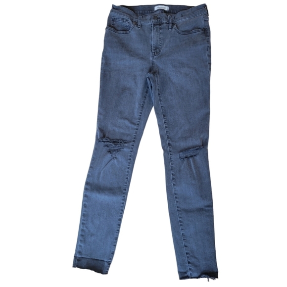 Madewell Black 9' Mid Rise Skinny Denim Jeans Size 29 - Picture 3 of 6